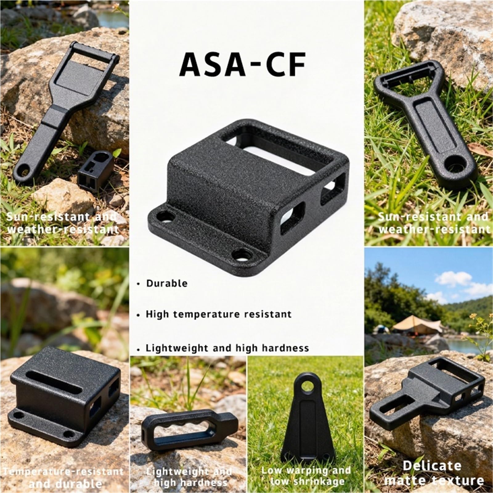 ASA Kohlefaser (CF) Filament 1,75 Mm 1 Kg, Wetter- Und UV-hitzebeständiges 3D-Druckerfilament For Den Außenbereich