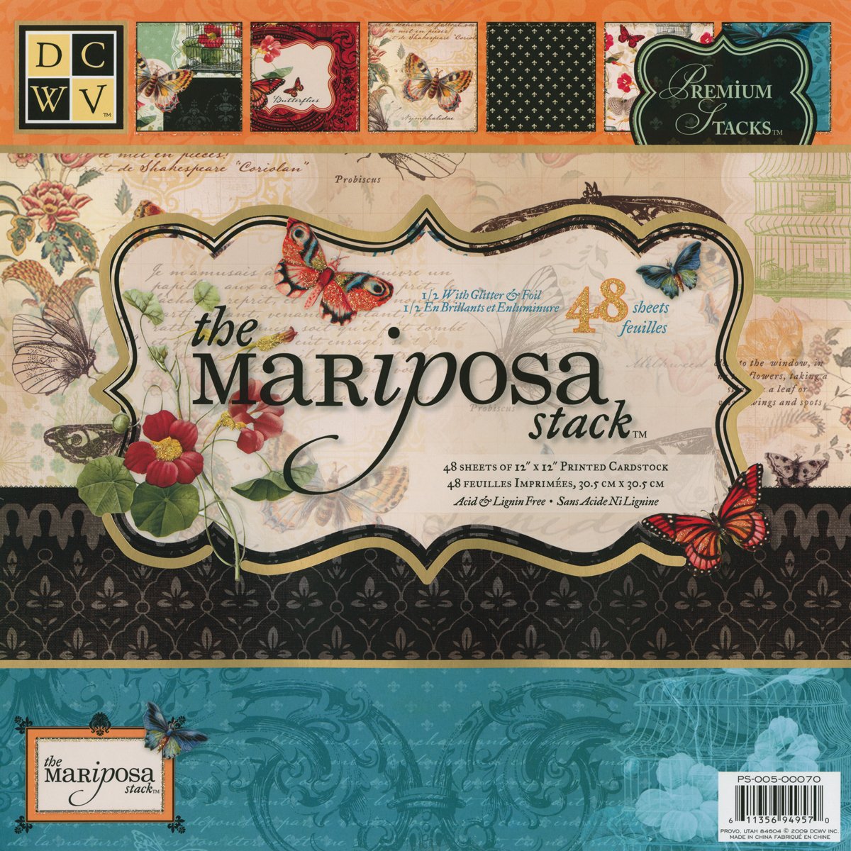 Dcwv Mariposa Diecuts With A View Paper Stack 12-Inch X 12-Inch 48 Kg