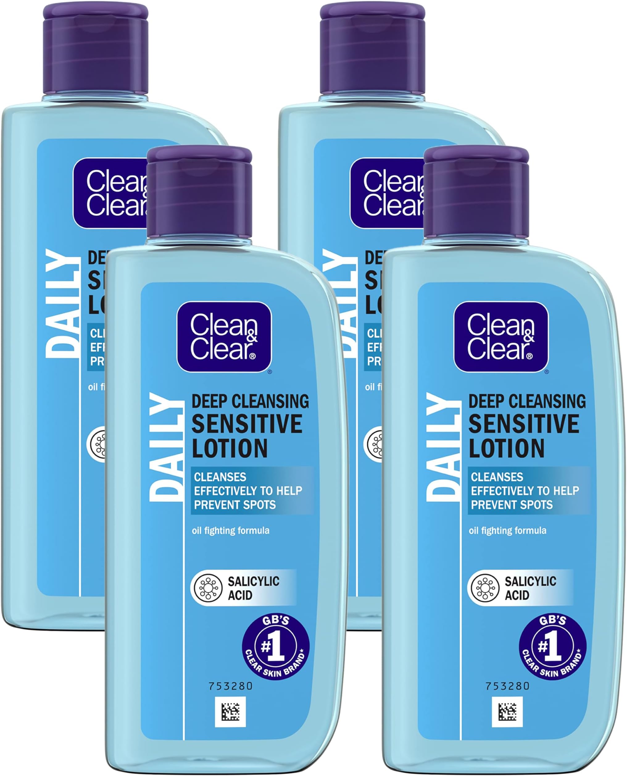 Deep Cleansing Lotion for Sensitive Skin 200ml (Pack of 4)