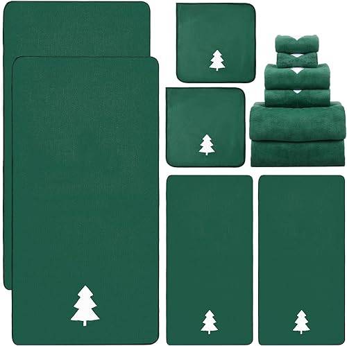 Miniatura 10 de Peryiter - Juego de 6 toallas de baño de Halloween con bordado de fantasmas, de algodón, decoraciones para el baño, toallas de mano de fantasmas