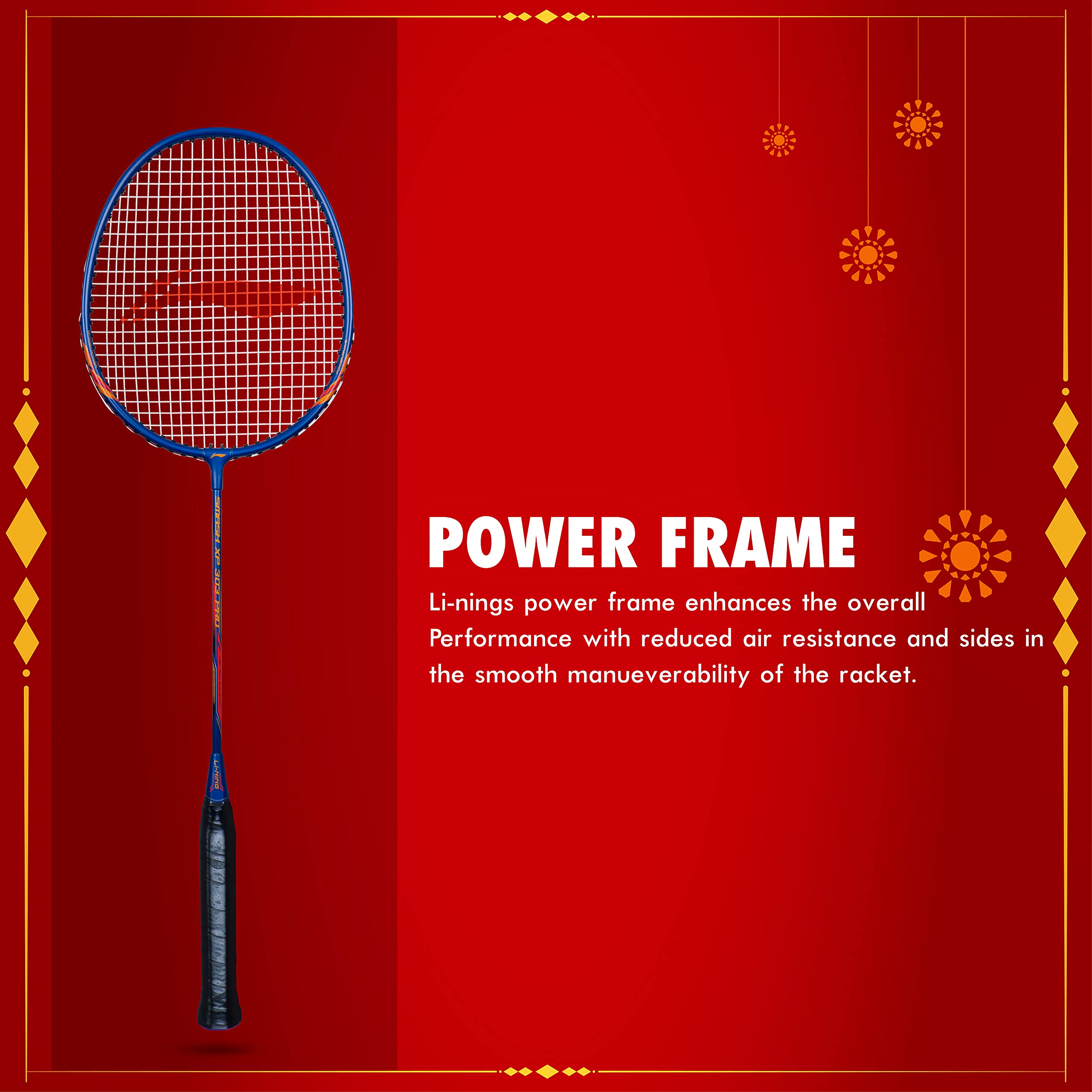 Li-Ning Diwali Gift Pack, Blue/ Red, Aluminium, Badminton