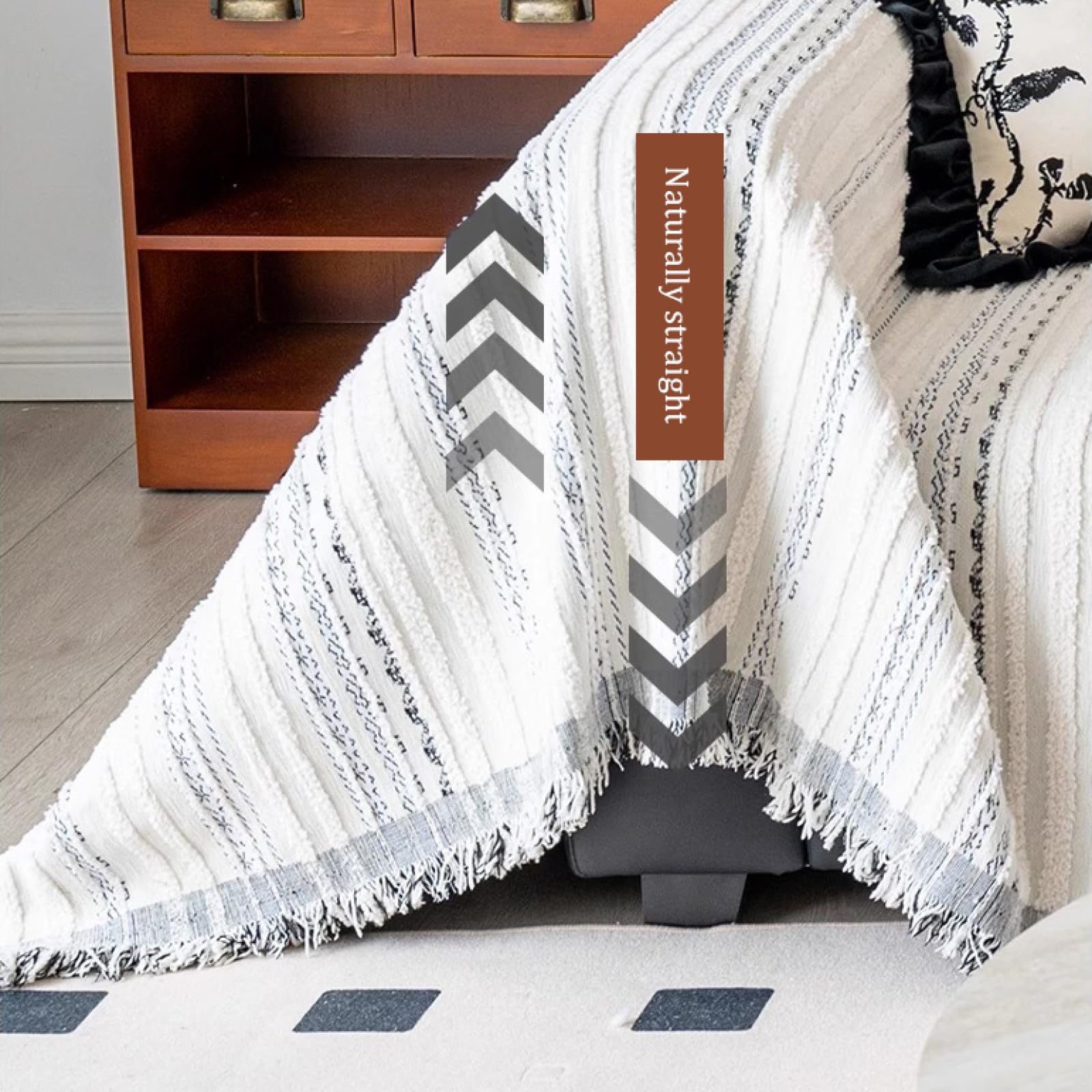Pokrowiec na sofę Chenille na 2 3 4 siedzenia, rzuty na kanapę bardzo dużą, nadającą się do prania sofę Slipcover, pokrowiec na sofę narożną, oddychanie, całoroczny, brązowy, 180 x 180 cm
