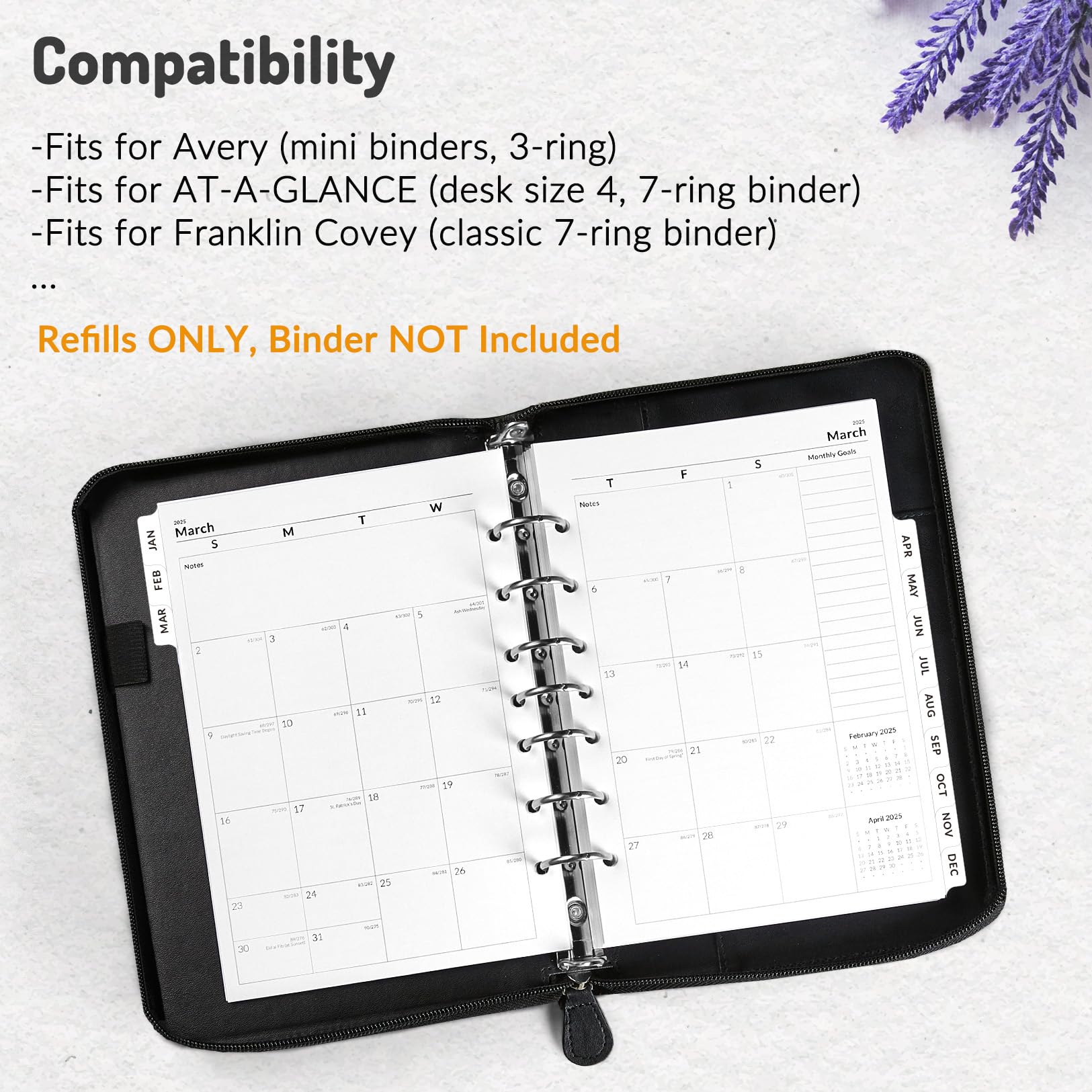 Snapklik.com : 2025 Weekly & Monthly Planner Refills, July 2025 - Dec ...