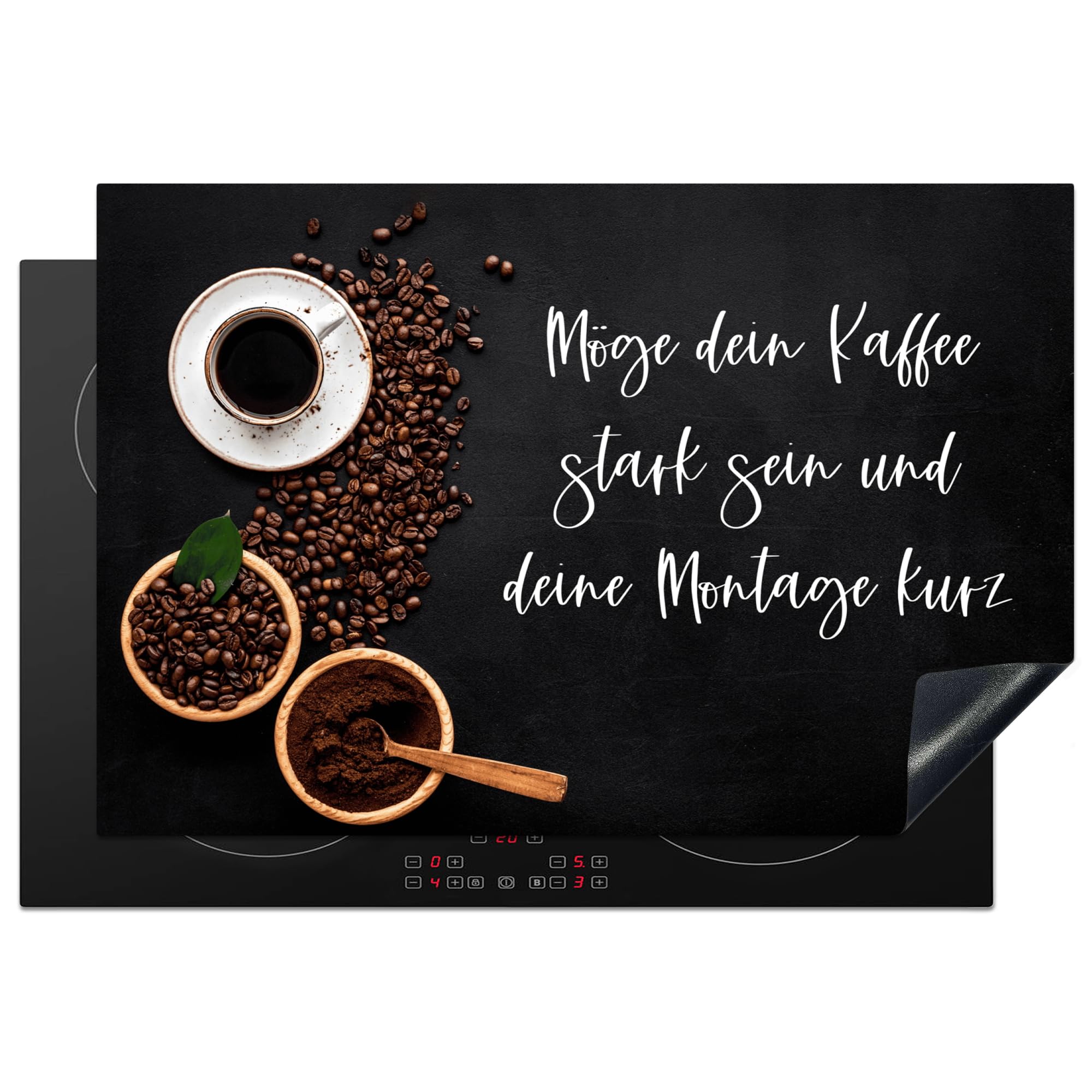KitchenYeah© Induction Hob Protector Mat 20.1"x30.3" / 77x51 cm Cooker Top Protectors Cover Ceramic Covers Electric Hobs Vinyl Proverbs - Words - Quotes — image 1