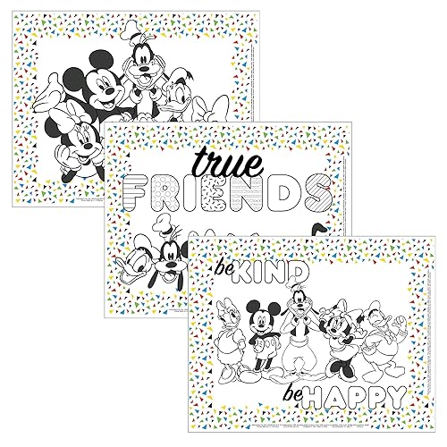 Miniatura 1 de Disney Baby by J.L. Childress - Manteles individuales desechables ColorMe, paquete de 24 unidades, manteles individuales de papel con diversión para
