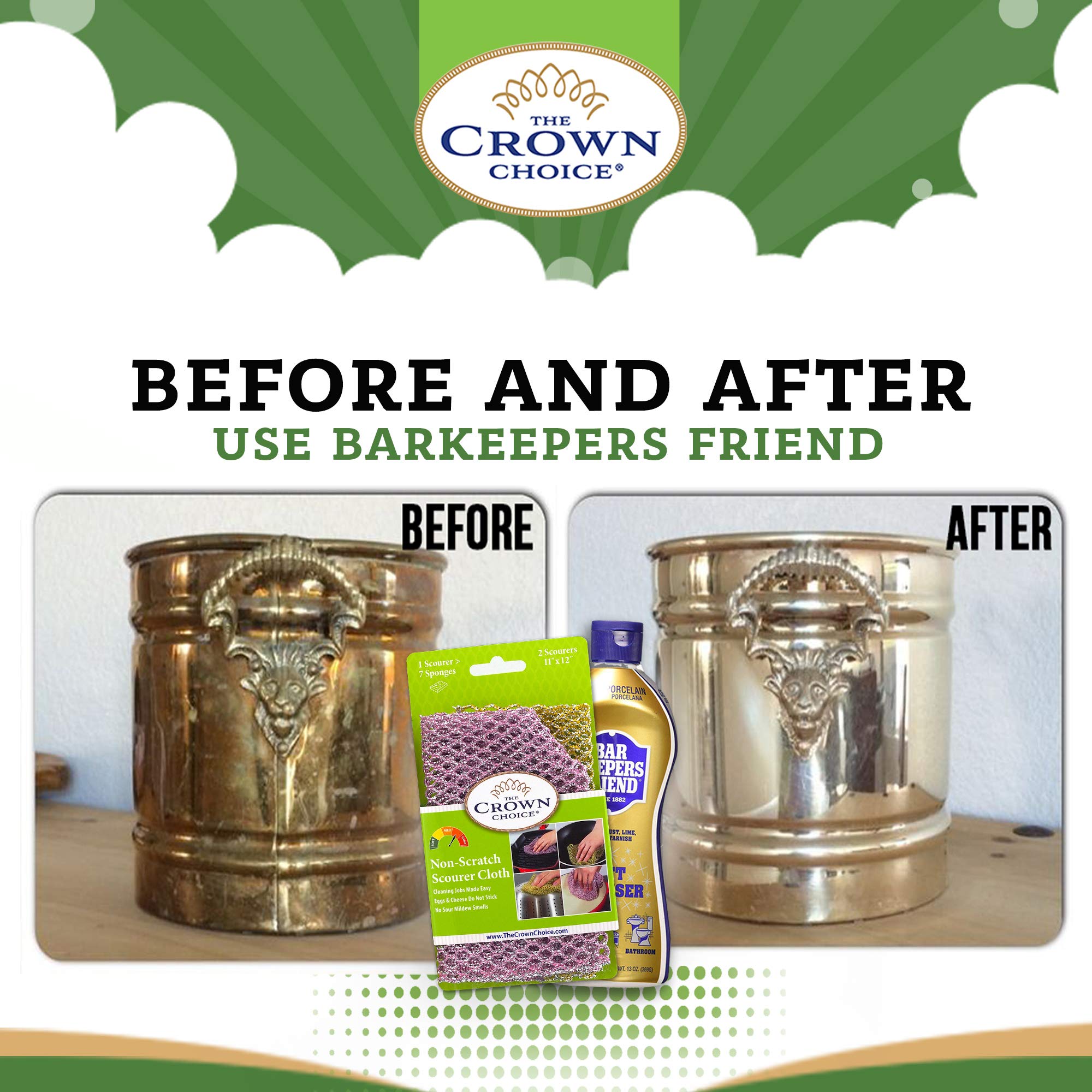 Bar Keepers Friend Soft Cleanser and Non Scratch Scouring Kit Pot