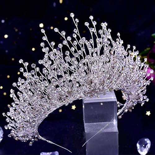 Miniatura 6 de Diadema de boda para novia, corona de tiara de cristal, tiaras y coronas de reina, coronas de novia de boda para fiesta de cumpleaños, boda,