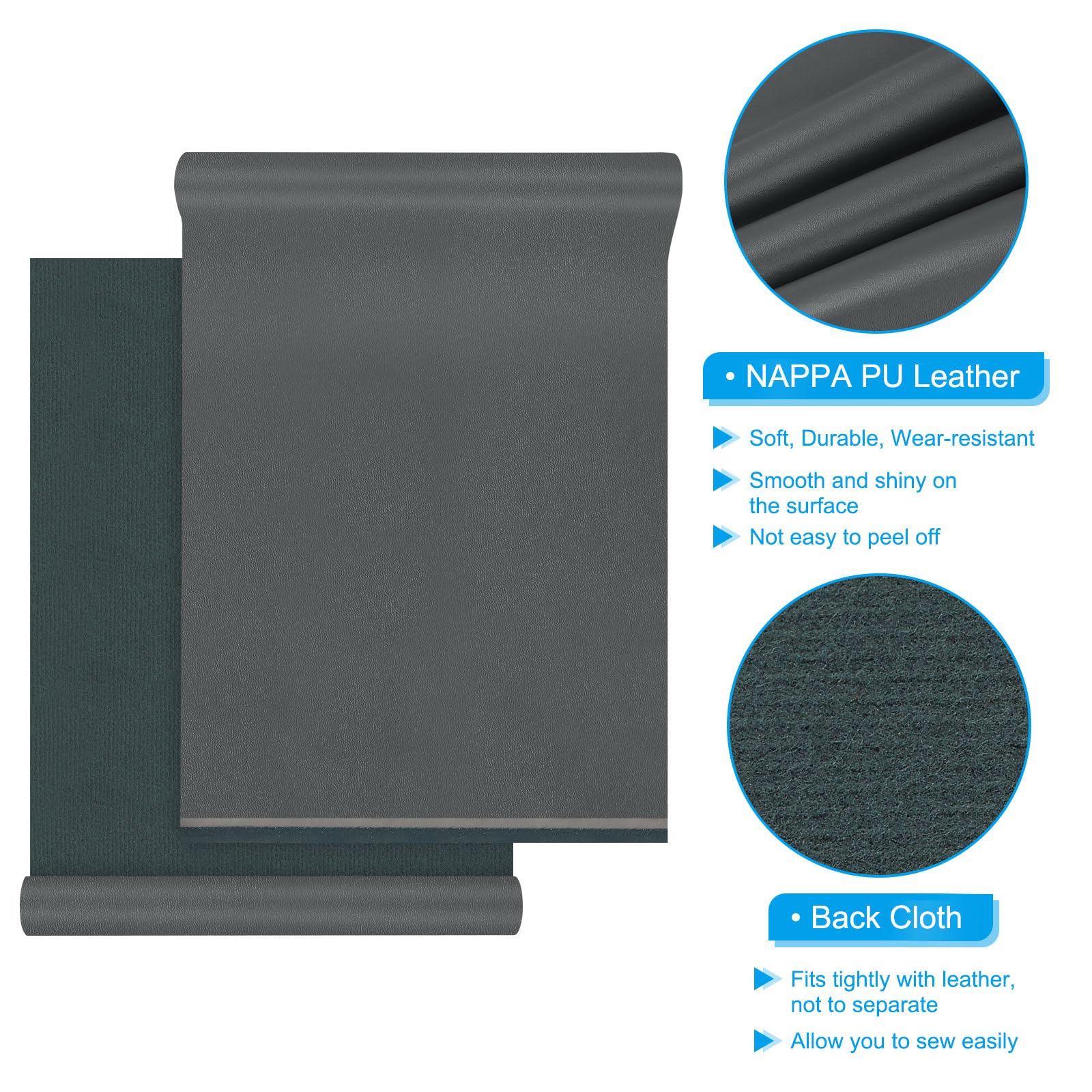 PATIKIL 54x19.7x0.03 Inch Faux Leather Sheets - Image 3