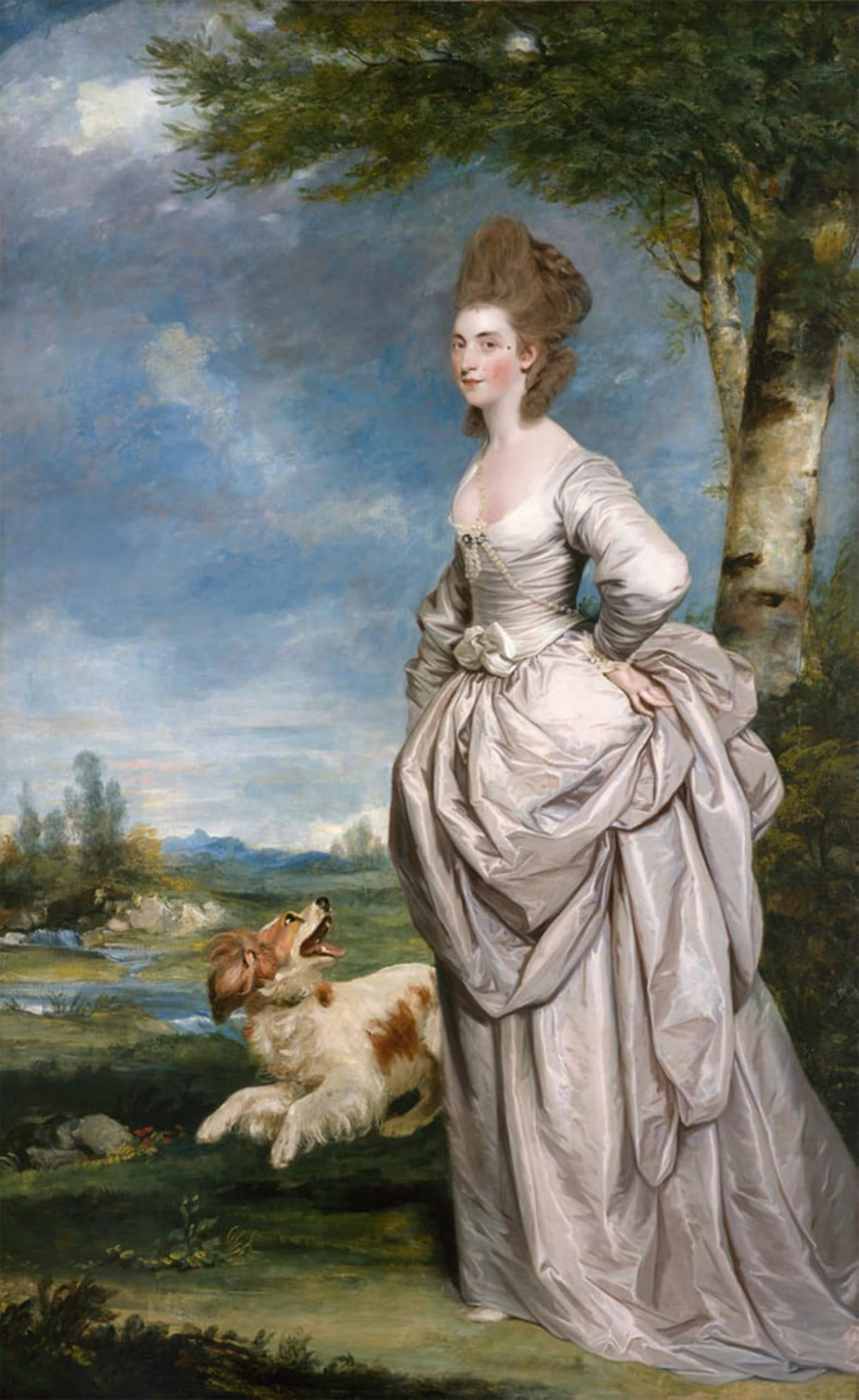 HRJUBWREE Famous Paintings Pictures Artwork Picture Portrait of Mrs Elisha by Joshua Reynolds Photo Wall Print for Home Decor 60x90cm