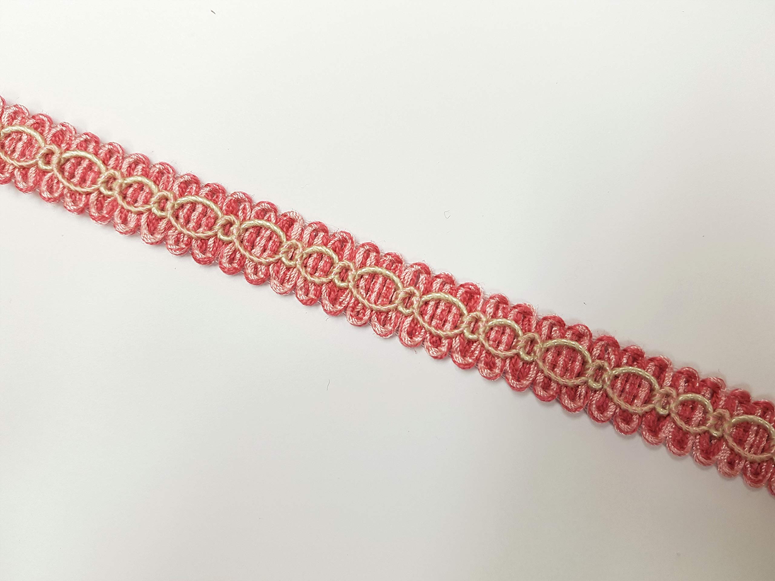 Sew-select Upholstery Chair Braid Gimp Fabric Trim Trimming Edge, Colour: Pink