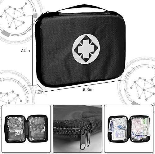 Vista 21 de Inicio Kit de primeros auxilios para automóvil Suministros de recarga para negocios 300 piezas Kits de emergencia urgente esencial para Workpalce