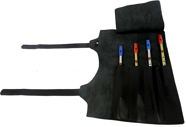 Leather Case for 4 tin whistles (flageolet)