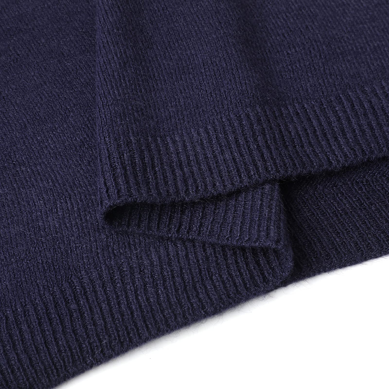 Fomolom Ponchos para mujer, versátil, ligero, sólido, de punto, bufanda, cabo, accesorios para mujer, Azul marino, Talla Única