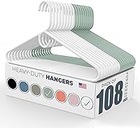 Vista 135 de Neaties - Perchas resistentes para ropa, paquete de 18 – Fabricadas en EE. UU. – Capacidad de 8 libras, perchas de plástico para ropa de adultos