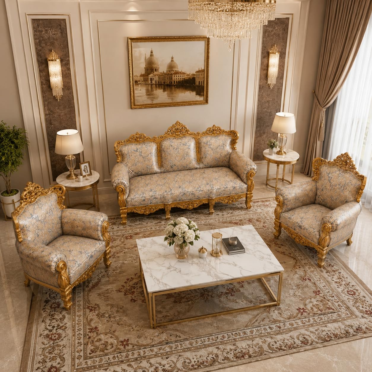 Hand-Carving Carved Luxury Sofa Set Elegant Upholstery, Timeless Grace Premium Comfort Meets Classic Charm Majestic Statement for Your Home-image-7