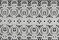 Vista 2 de Creative Linens Cortina de cocina de encaje de punto de 24 pulgadas, color marfil