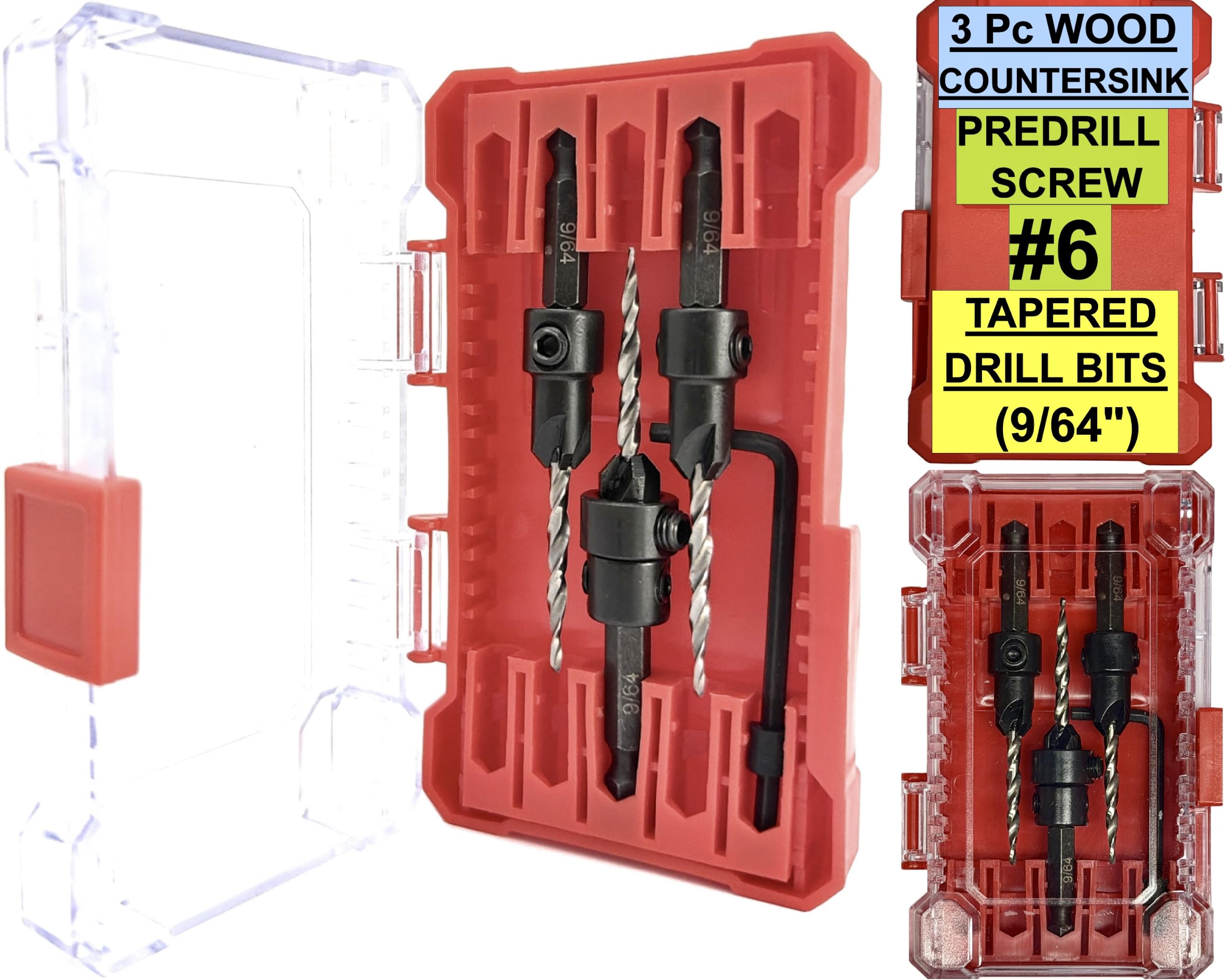 FTG USA Countersink Drill Bit Set - 6 Piece -22 FTG USA Countersink Drill Bit Set - 6 Piece -22