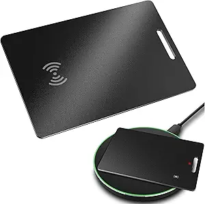 Wallet Tracker Card, iOS Only Bluetooth Tracker Card with Find My app, Rechargeable Smart Wallet Finder GPS Tracker, Keys Finder and Item Locator for Keys, Bags, Passports