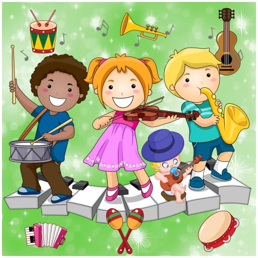 Jogos de música para bebés e crianças : descubra os instrumentos musicais e seus sons !