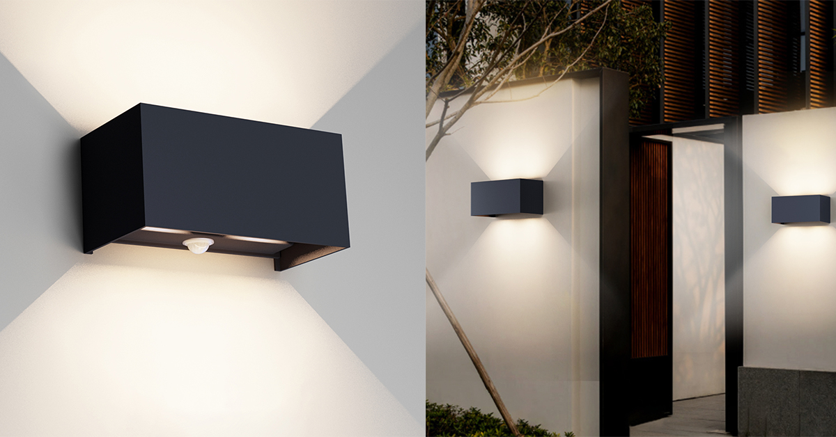 Klighten Außenlampe 24W Mit Bewegungsmelder - IP65, 4000K, Anthrazit