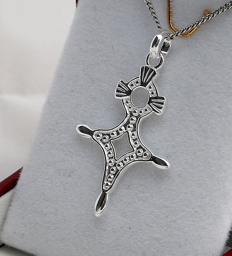 Collier 50cm + Croix du sud agadez | ensemble chaine et pendentif en Argent Massif 925 avec boite pour offrir | cadeau femme