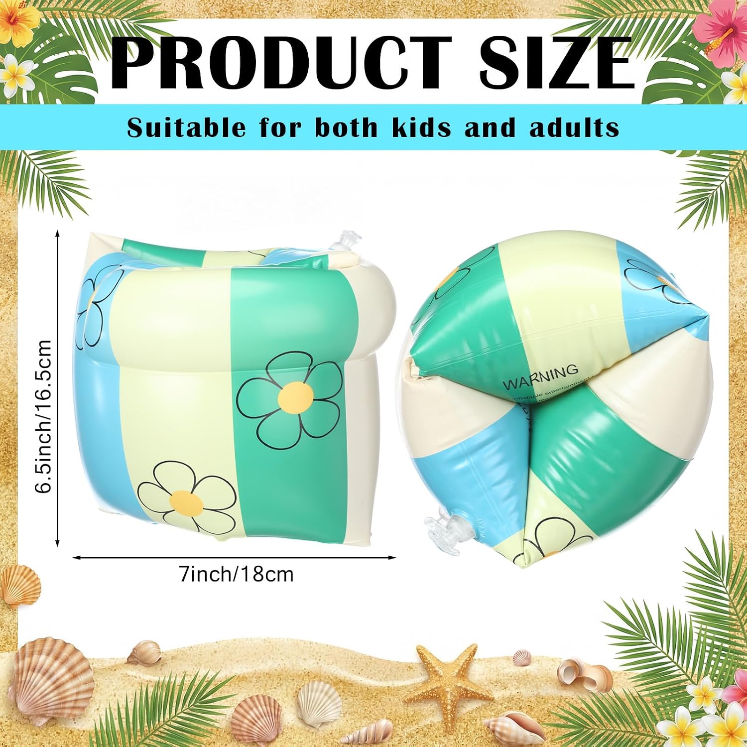 Jellyarch 2 Pcs Arm Floaties Inflatable Arm Band image 4