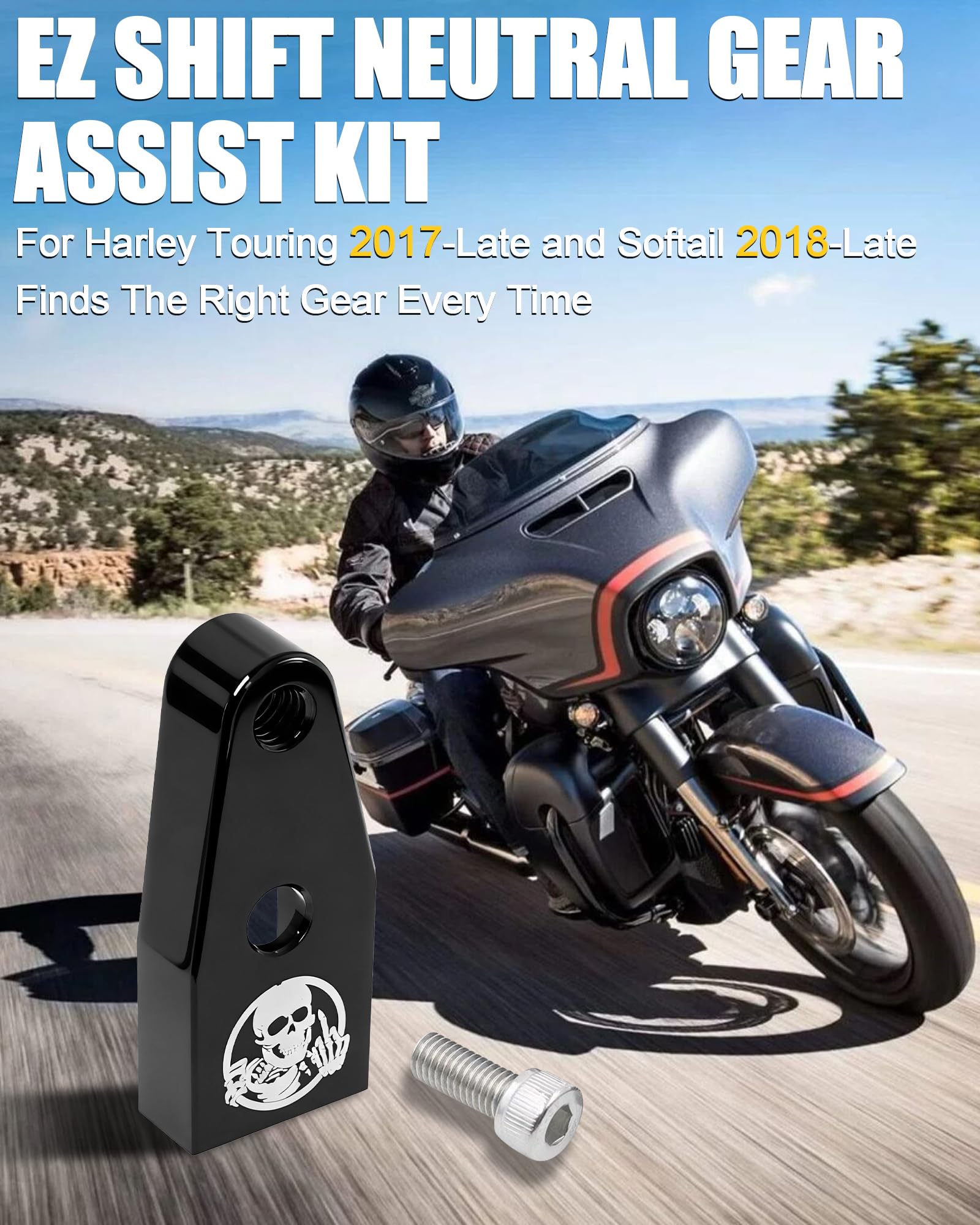 Kraus Ez Shift TDZ Shift Linkage + Ez Shift Neutral Gear Assist Kit For Harley Ez Gear 466892