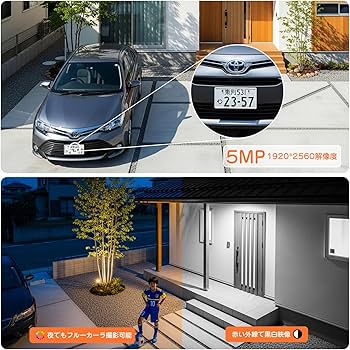 Amazon.co.jp: 【500万画素·10インチモニター800万画像対応】防犯