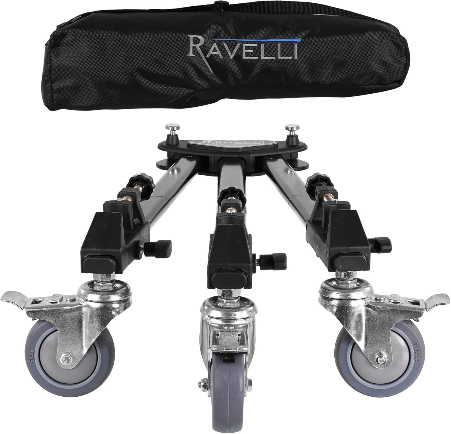 Ravelli ATD Heavy Duty Professional Photo Tripod Dolly with 3