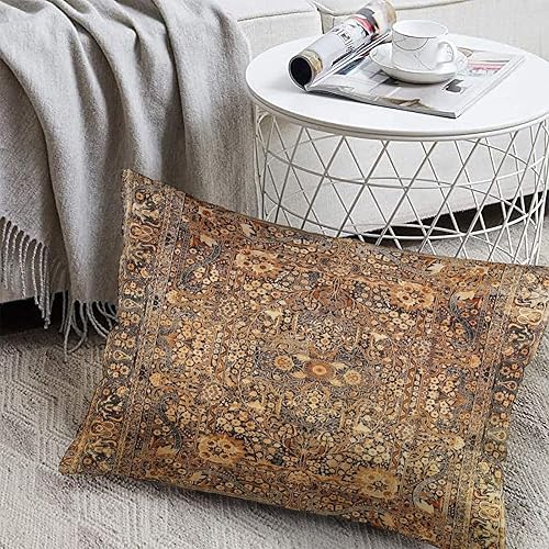 Miniatura 5 de Kaleidee Fundas de almohada persa Kirman con estampado antiguo, 8 fundas de almohada de 12 x 20 pulgadas, terciopelo suave, fundas de cojín