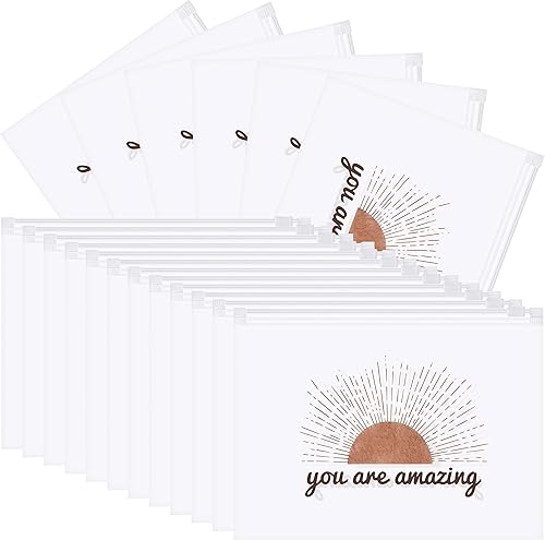 Y1tvei Bolsa de cosméticos inspiradora de EVA con cremallera, bolsa de maquillaje con cremallera y texto en inglés "You Are Amazing", regalo de