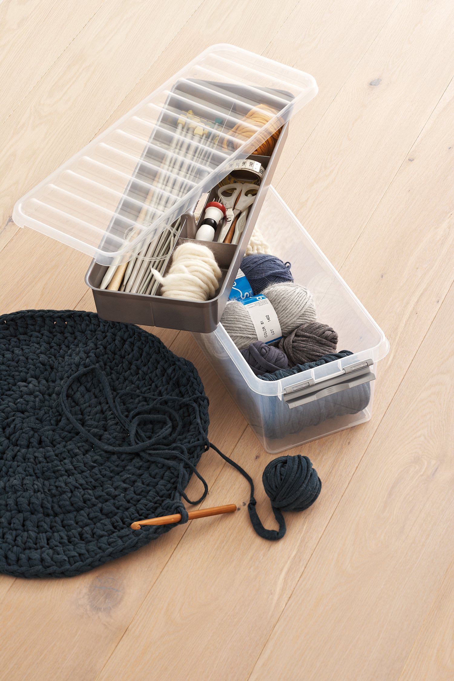 Sunware Q-Line Lot De 4 Boîtes Mixtes 2,5 L Avec 7 Paniers