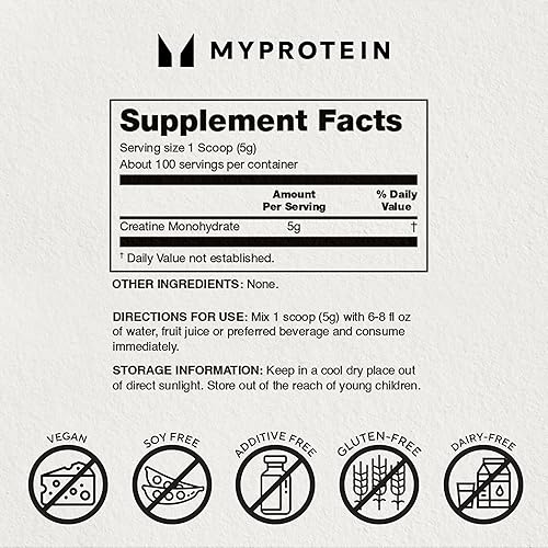 Miniatura 6 de Myprotein Monohidrato de creatina 11 libras - 15 porciones - Sin sabor