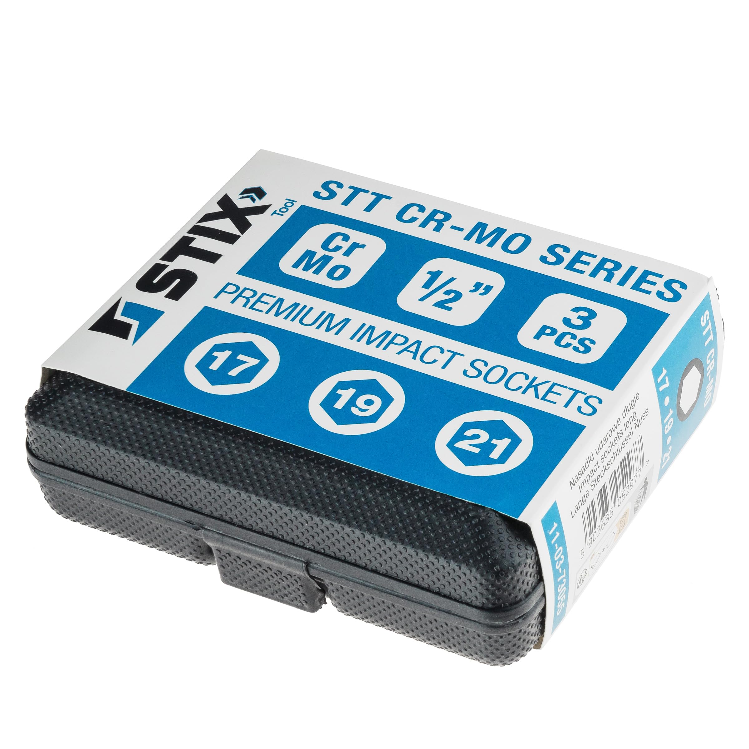 Stix Clé à chocs pneumatique 1700 Nm avec jeu de douilles 17-21 mm