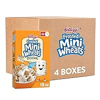 Vista 11 de Kellogg's Frosted Mini-Wheats - Cereal para desayuno frío, cereales de fibra, aperitivos para niños, miel dorada (10 cajas)
