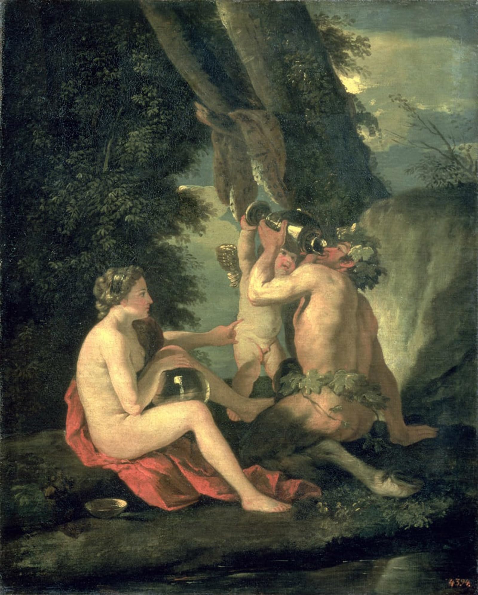 ARTXLXXBN Famous Art Print Poster Vintage Wall Art Satyr and Nymph by Nicolas Poussin Canvas Art Poster for Home Decor 60x90cm