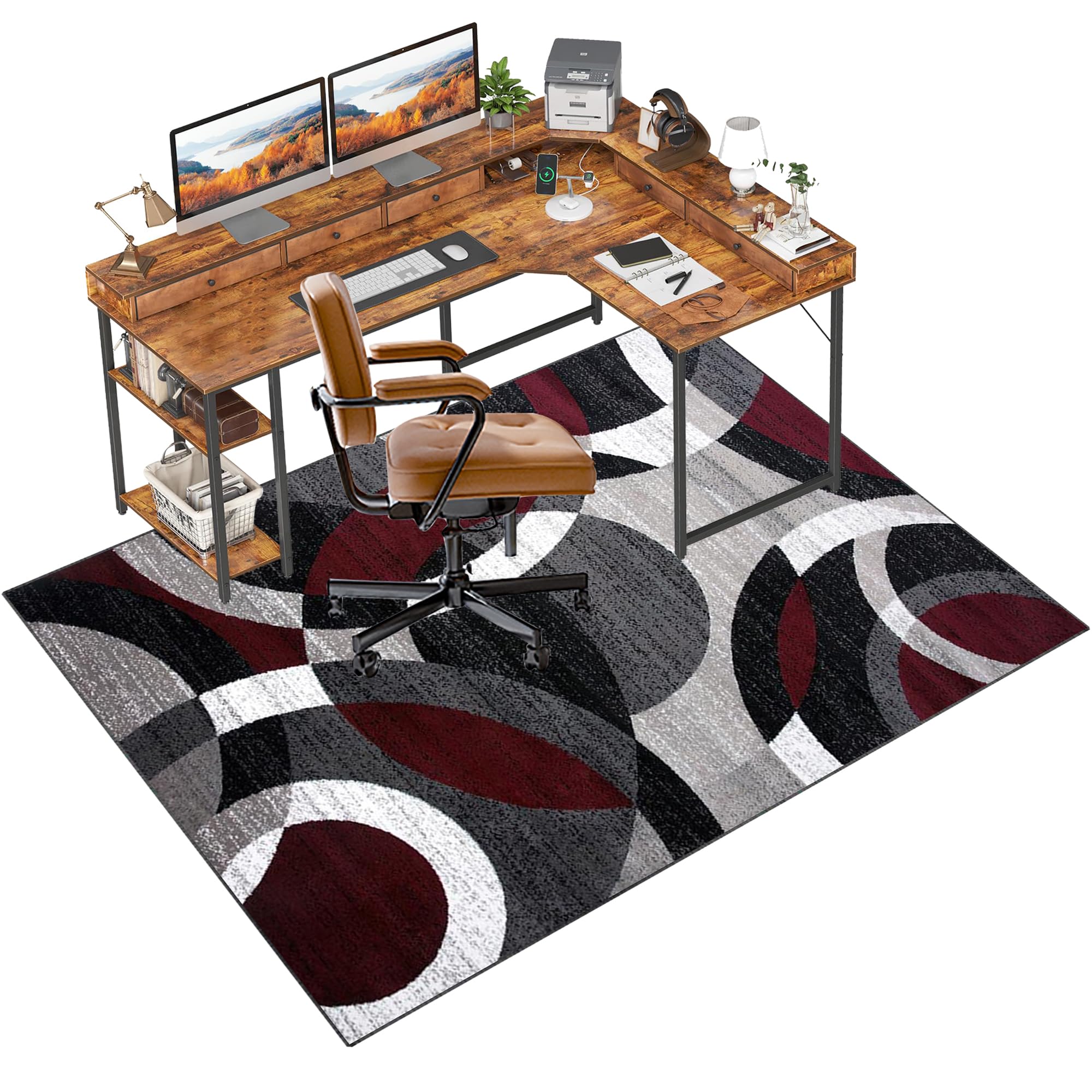 Tappeto Salvapavimento Per Sedia Gaming 100x120cm - Antiscivolo, Protettivo Per Parquet E Pavimenti Duri - Foto 8