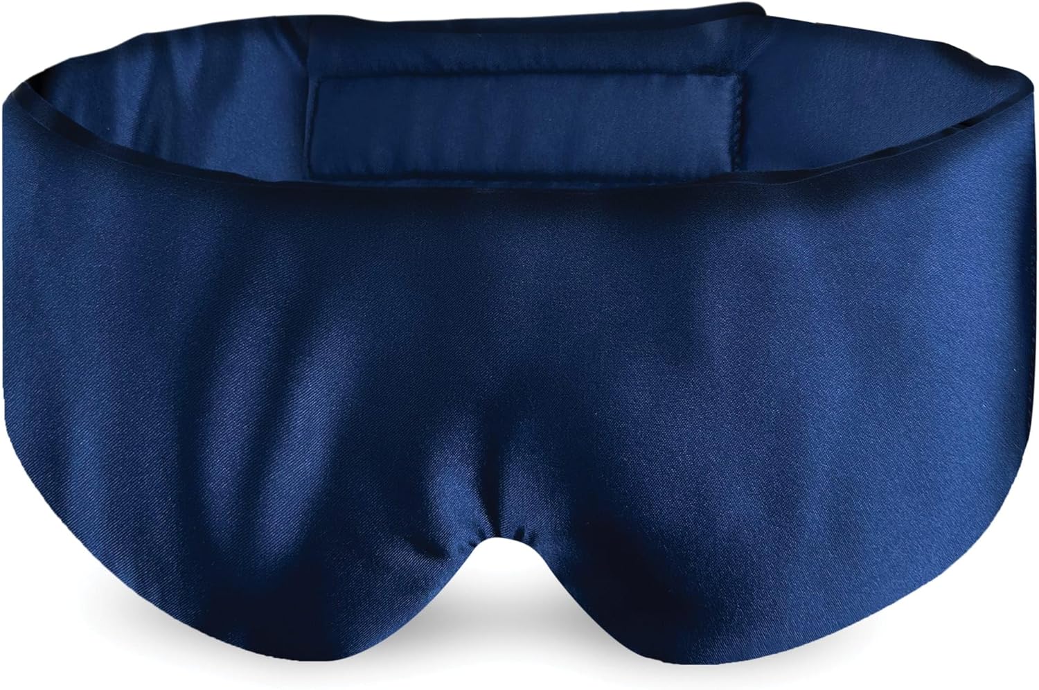 ASUTRA Eye Pillow Wrap for Sleep, Navy | Filled w/Lavender Buds & Flax Seeds, Weighted Eye Mask, Meditation & Light Blocking Blindfold, Covers Ears