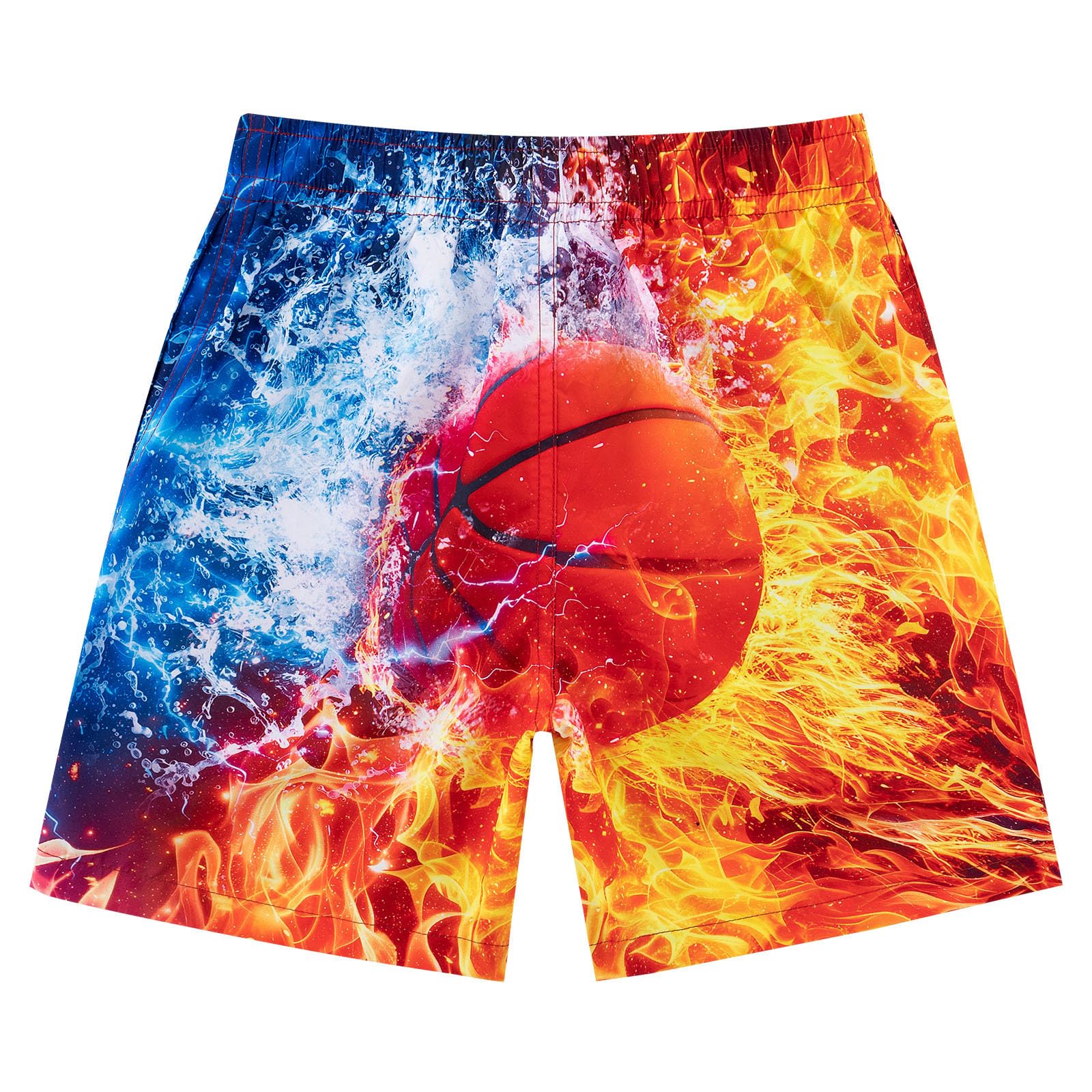 Fanient Maillot de Bain Garçon avec Doublure de Compression,Short de Bain 2 en 1 à Séchage Rapide et Poches,Idéal pour Le Surf et la Plage,7-18 Ans