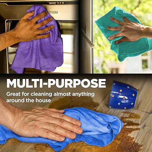 Miniatura 9 de Paquete de 2 + 1 paño de gamuza para secado de auto, 26 x 17 pulgadas, toalla de gamuza súper absorbente para automóvil, sin arañazos, reutilizable