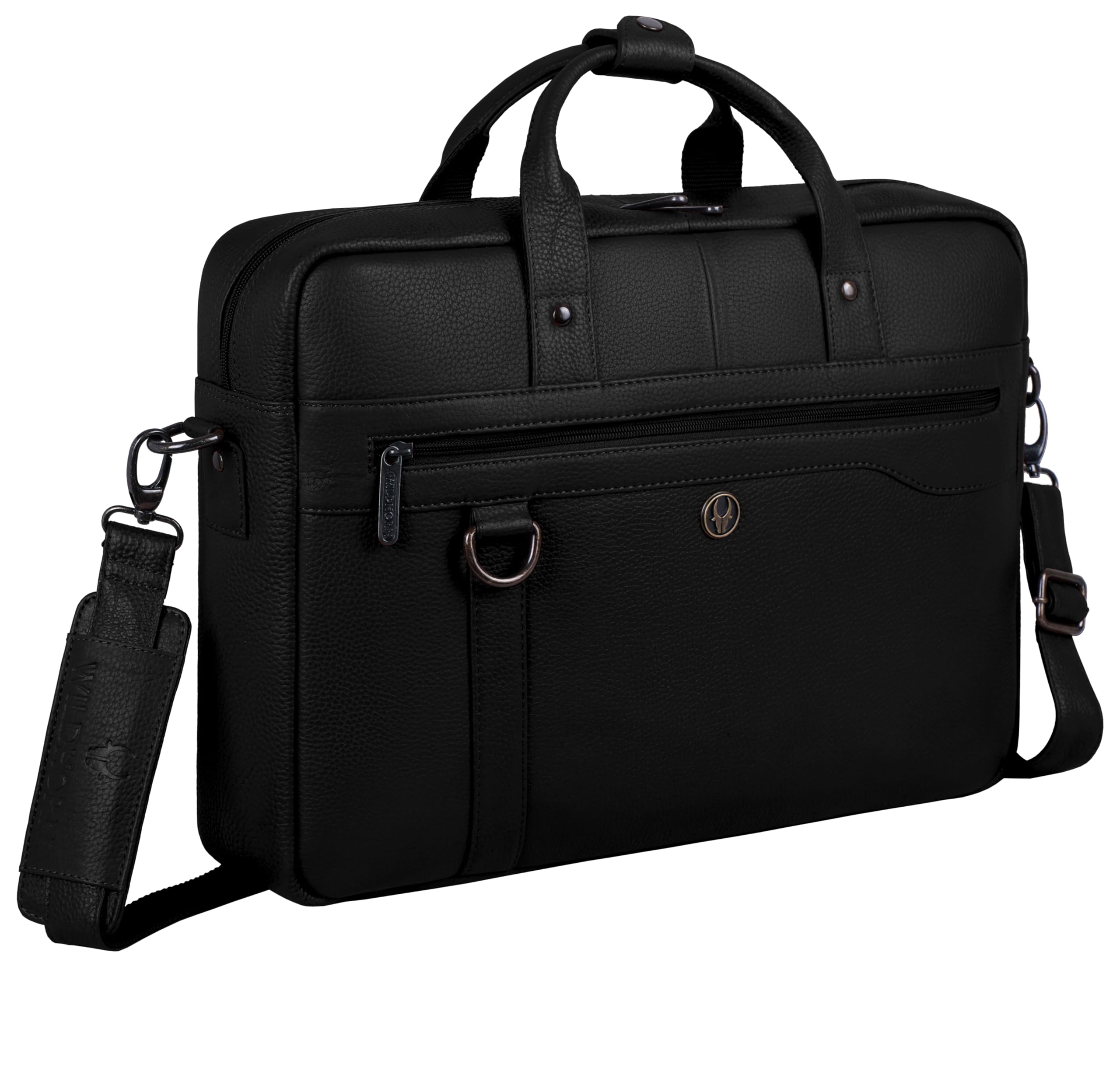 wildhorn Premium Leather Laptop Bag for Men | Handcrafted | Adjustable Shoulder Strap, Fits 15.6-Inch Laptop | Ideal for Office, Travel, Daily Use - 1 Year Warranty-picture-18