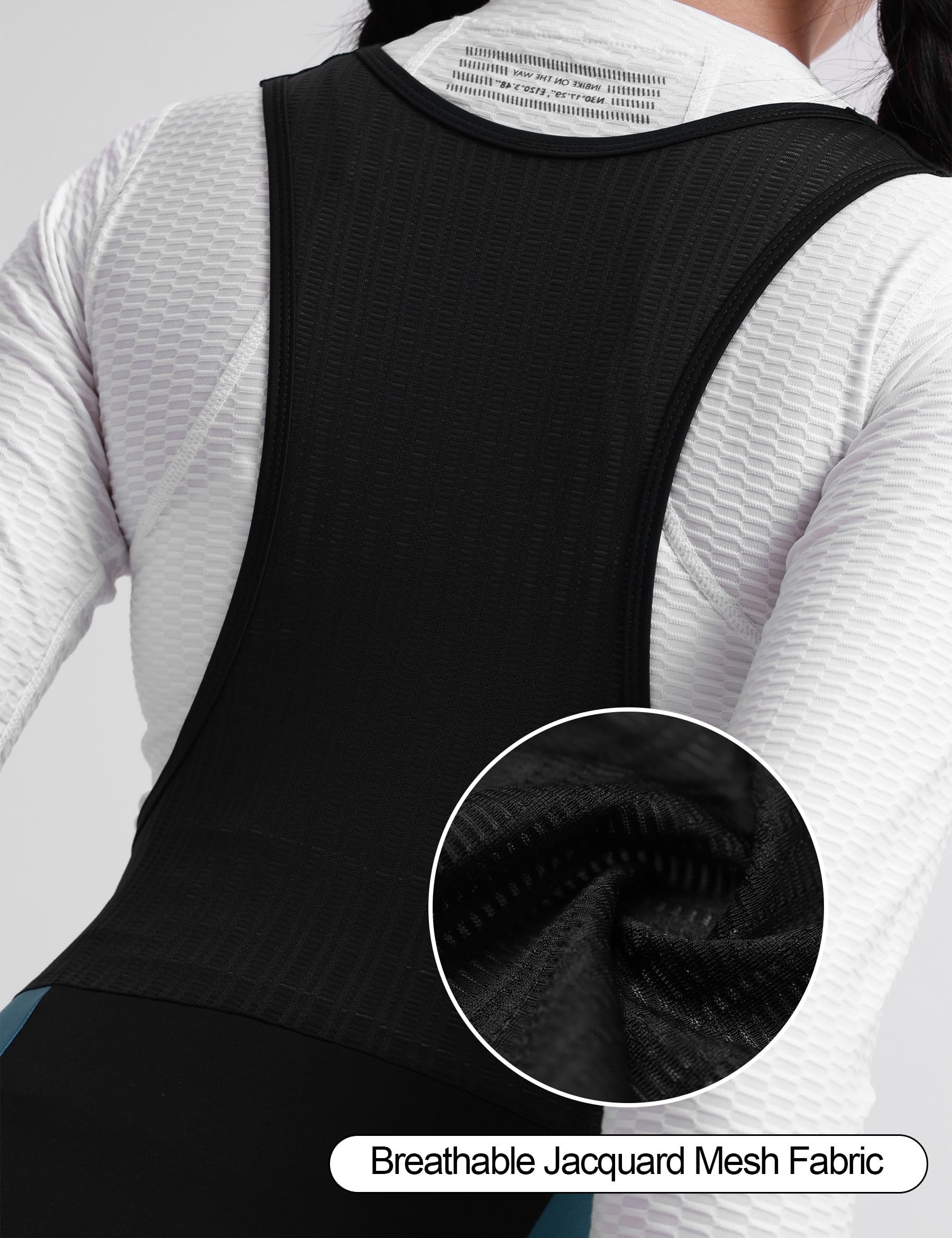INBIKE Spodnie rowerowe Bib Bib, spodnie rowerowe, damskie, długie, zimowe, termiczne, wyściełane, z kieszeniami, polarowe, odblaskowe logo, oddychające, elastyczne, wygodne