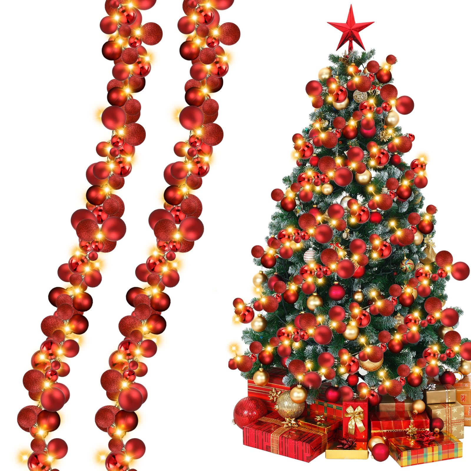 Guirlande de boules de Noël LED pour décorer facilement votre sapin