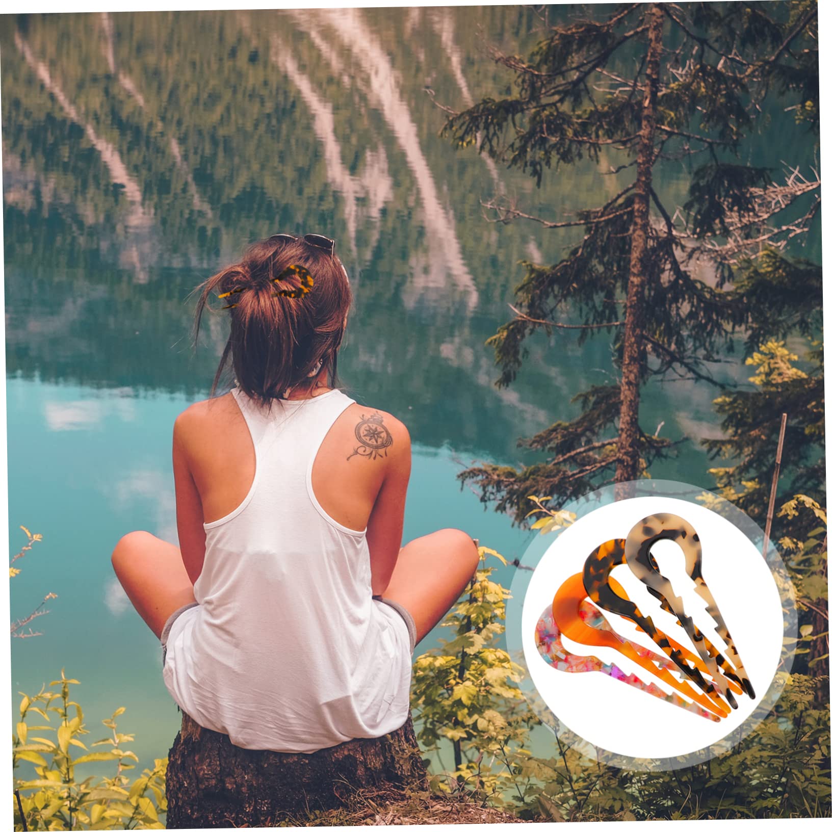 Ipetboom 16pièces Épingles à Cheveux Acétate u Accessoires De Coiffure Élégants Pour Femmes Pour Chignons Et Styles Variés