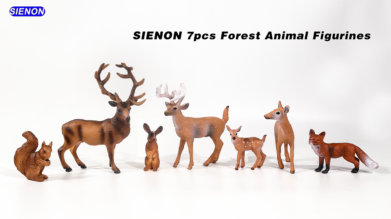 Amazon.com: SIENON 7Pcs Forest Animals Figures Toys, Miniature