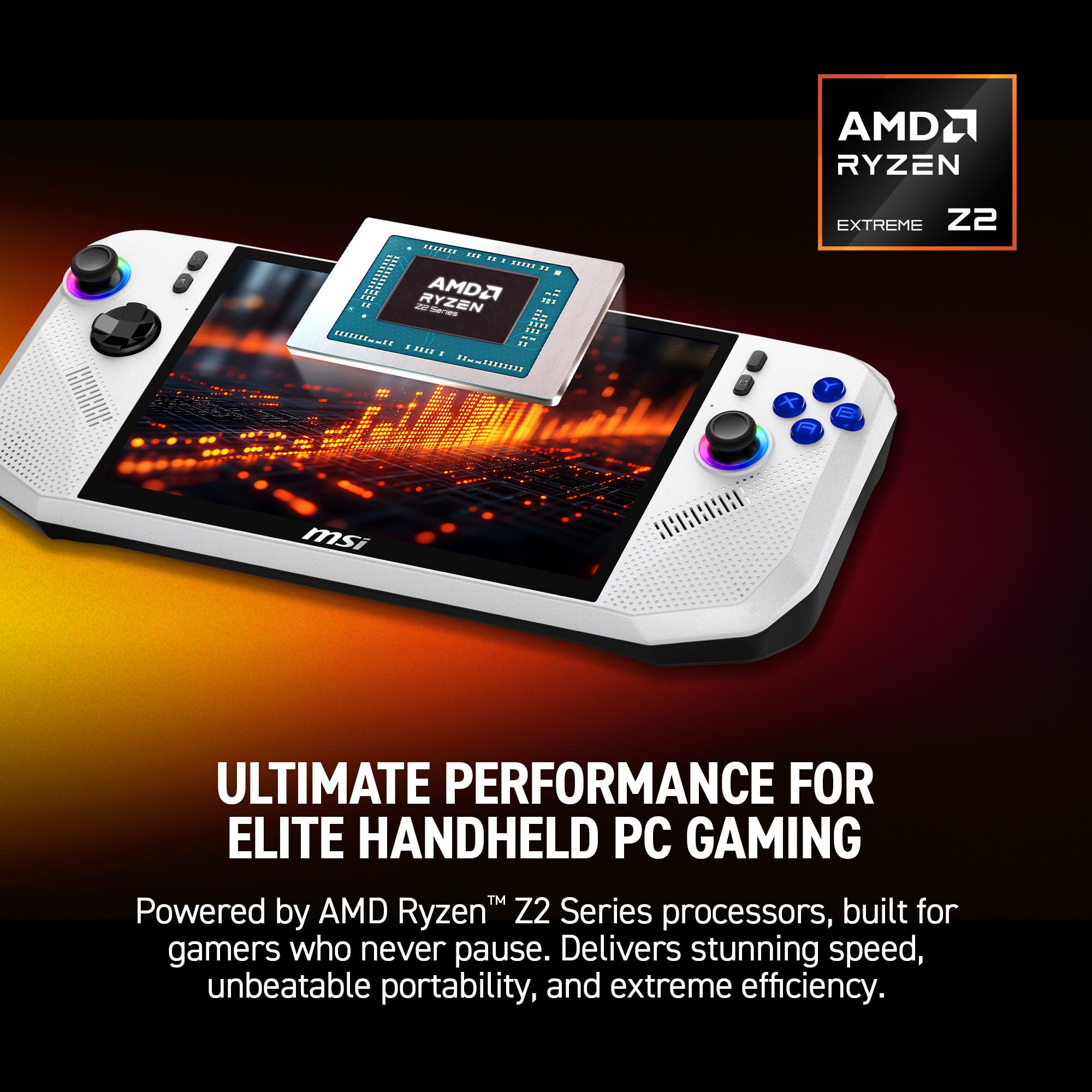新品級MSIi7/1280P/32G/DDR5/1TB/120HzタッチPen2 msi Claw A8 PC Gaming Handheld: AMD Ryzen Z2 Extreme, 8