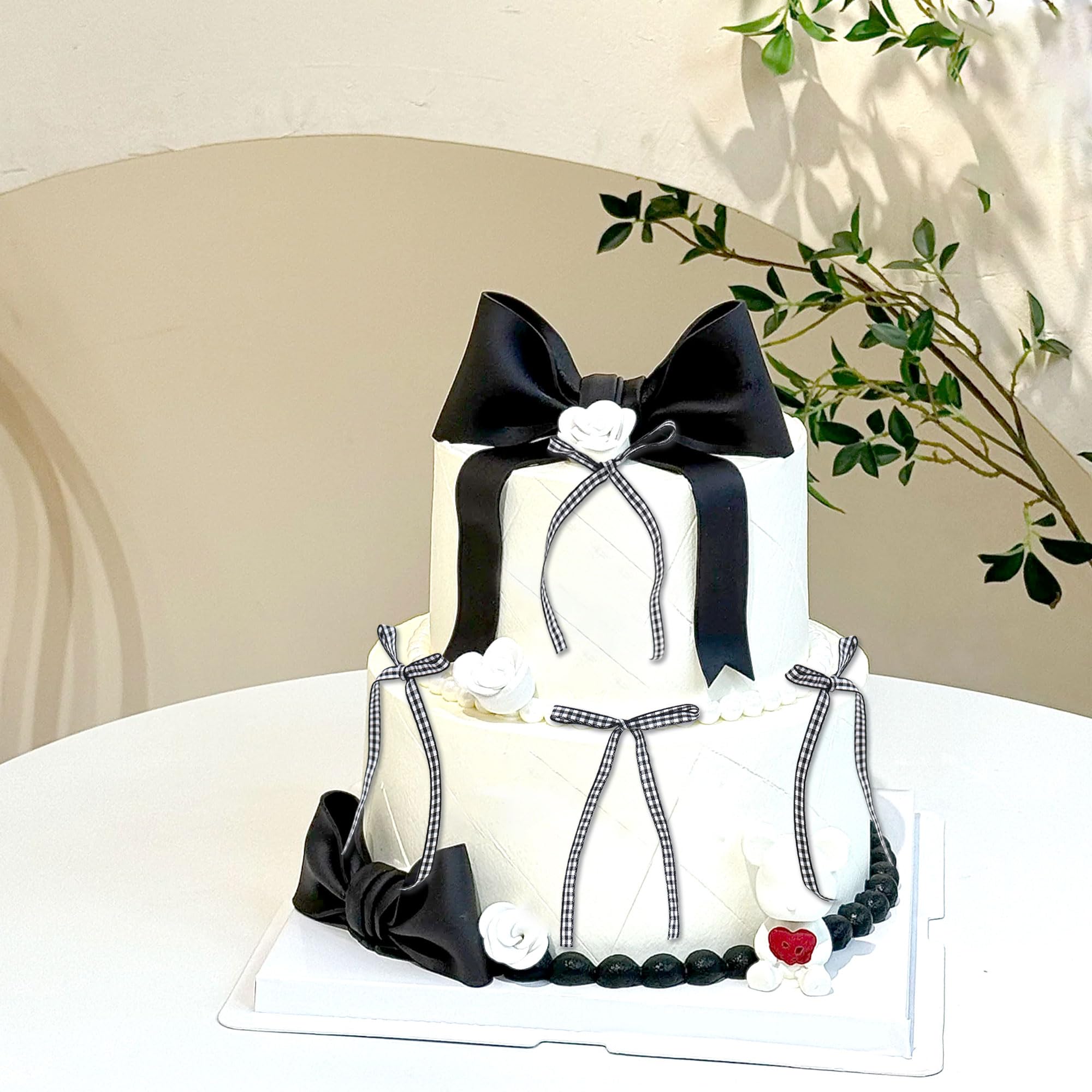 20 pezzi fiocchi neri per torta, decorazioni per torte con fiocco, plettri per torta di compleanno, matrimonio, anniversario, festa, decorazioni per torte, forniture