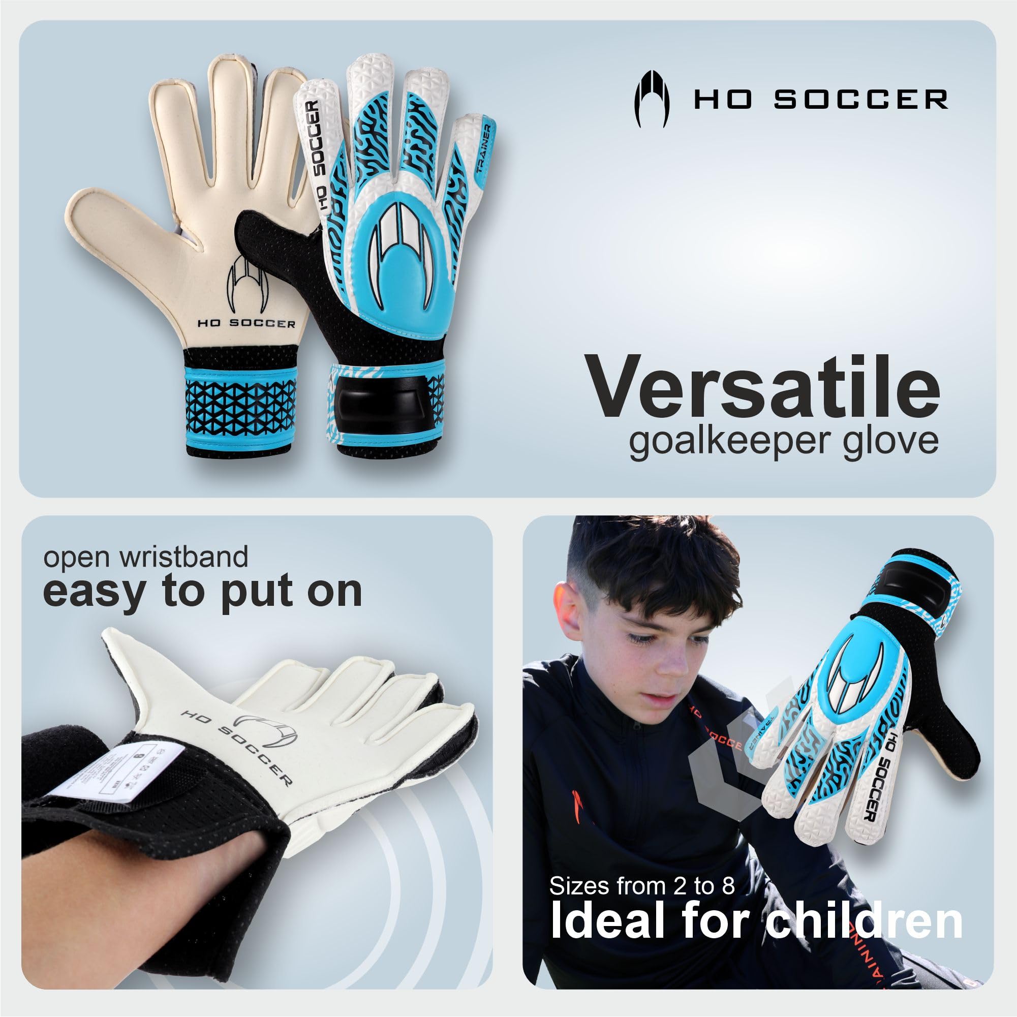 Ho Soccer Trainer Arena Blue Guantes de Portero Azul/Negro