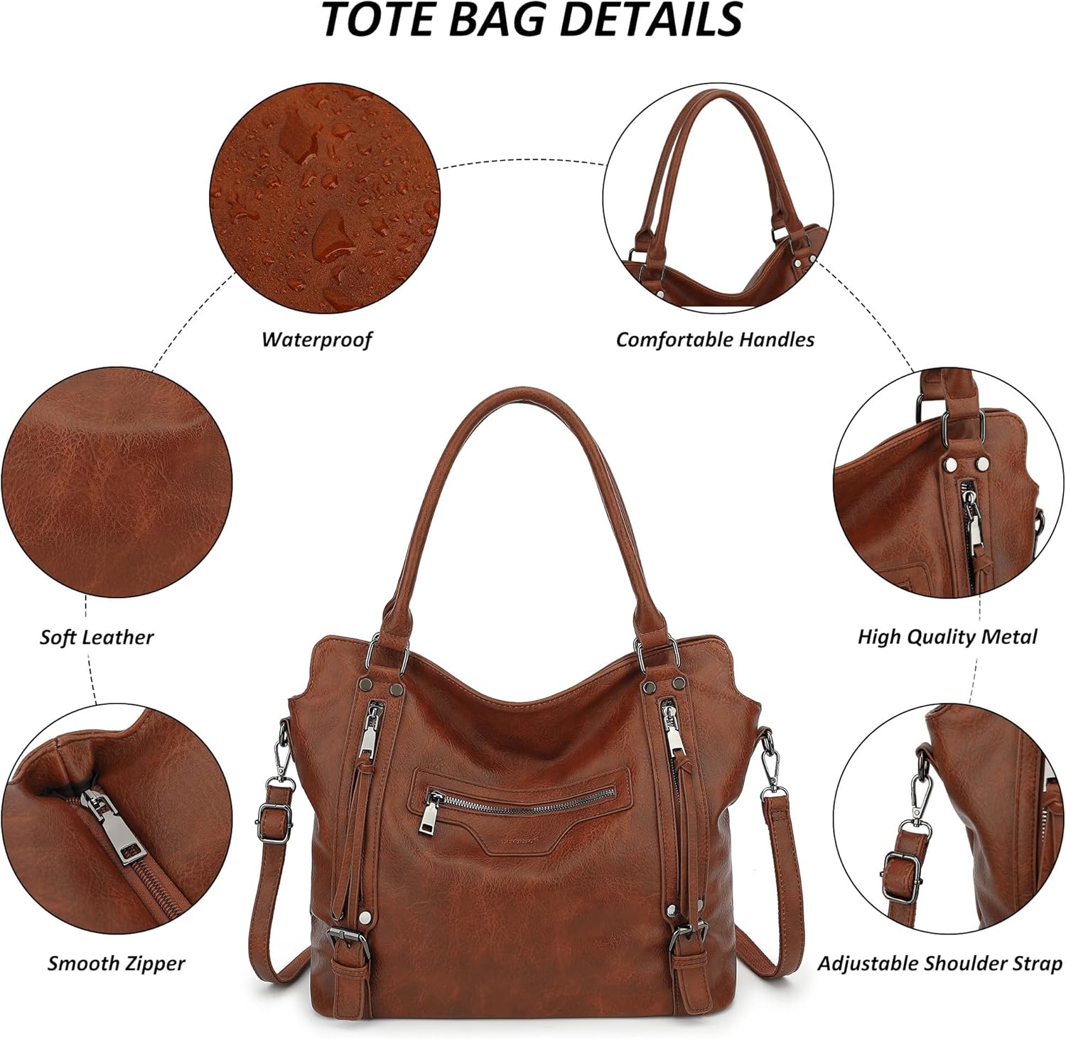 TANTOMI Hobo Bag for Women Large Crossbody Purse and Handbags Multiple Pockets with Adjustable Shoulder Strap - Image 8