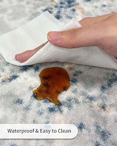 Miniatura 7 de Alfombra de área de 5 x 7 pulgadas, lavable a máquina, vintage y tradicional, plegable, delgada, retro, antideslizante, alfombra con estampado